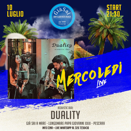 Duality Acustic Trio - Mercoledi 10 luglio 21.30