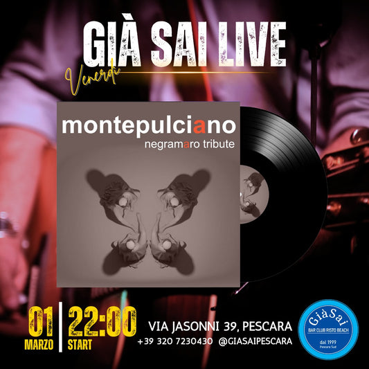 Negramaro Acustico Duo - Già Sai Live - Venerdì 1 marzo ore 22.00