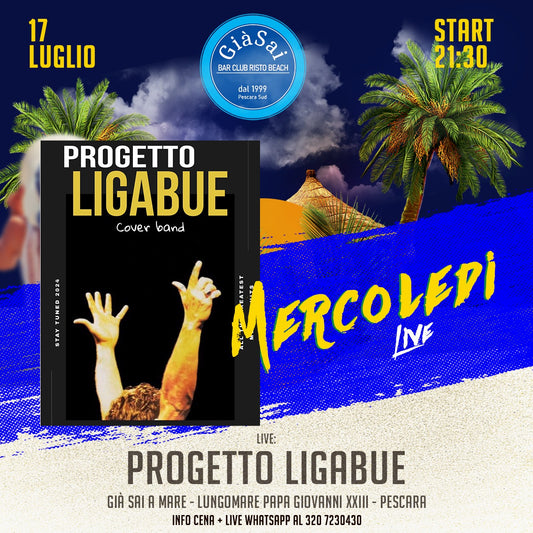 Progetto Ligabue - Cover Band - Mercoledi 17 luglio 21.30