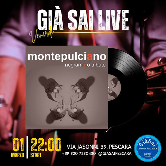 Negramaro Acustico Duo - Già Sai Live  - Venerdì 1 marzo ore 22.00
